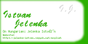 istvan jelenka business card